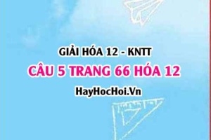 Giải câu 5 luyện tập trang 66 Hóa 12 Kết nối tri thức SGK